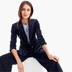 J. CREW Navy Velvet Blazer